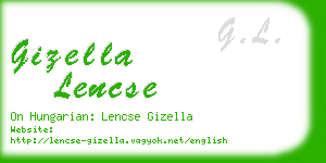 gizella lencse business card